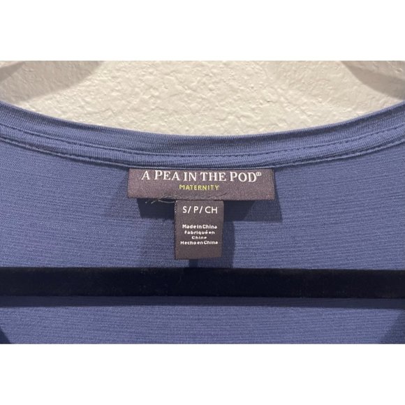 A PEA IN THE POD Maternity Blue Blouse - Picture 2 of 5